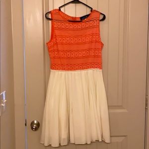 Orange/white dress Blue Rain (L)